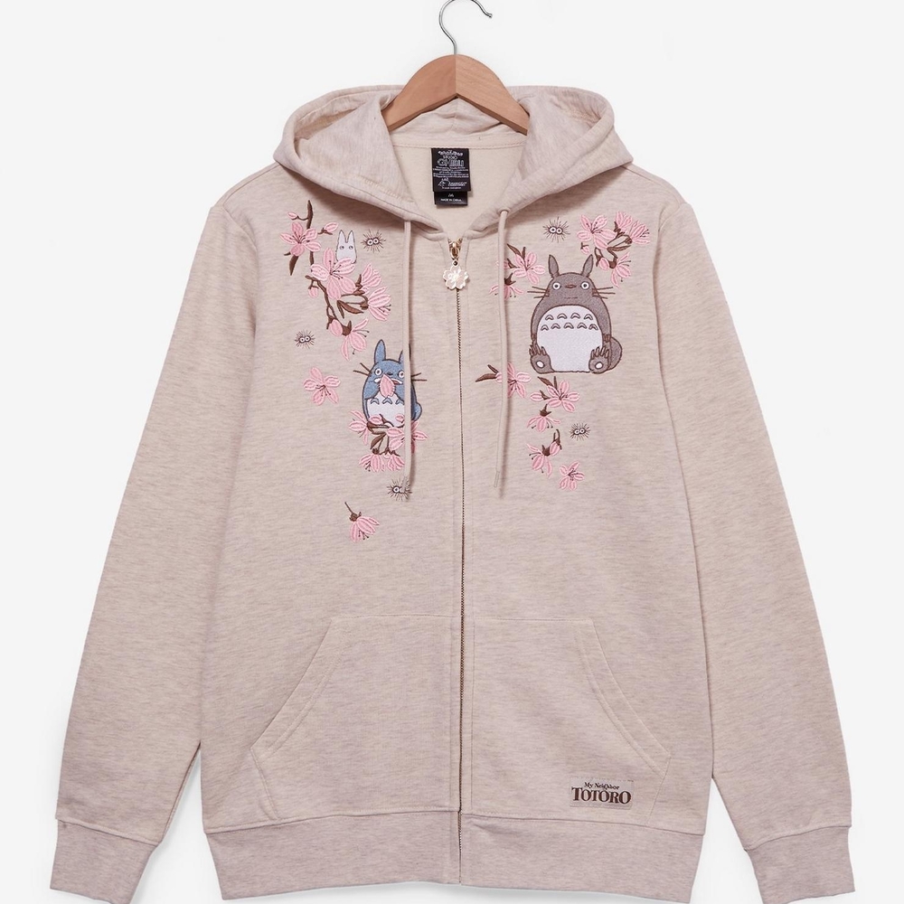 Our Universe Studio Ghibli My Neighbor Totoro Cherry Blossom Zip Hoodie sz M